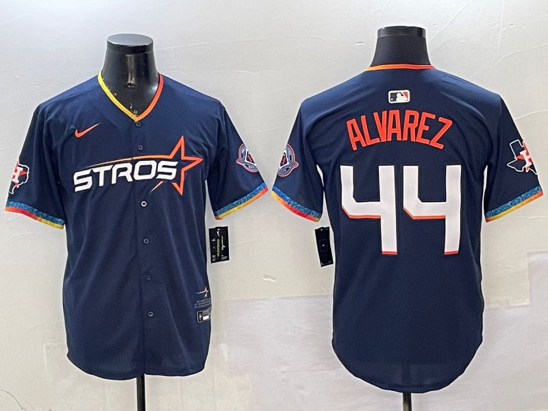 Men Houston Astros #44 Alvarez Drak Blue Fourth generation Joint Name 2025 Nike MLB Jersey style 8